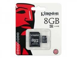 Cartão SD 8GB Kingston + jogos android